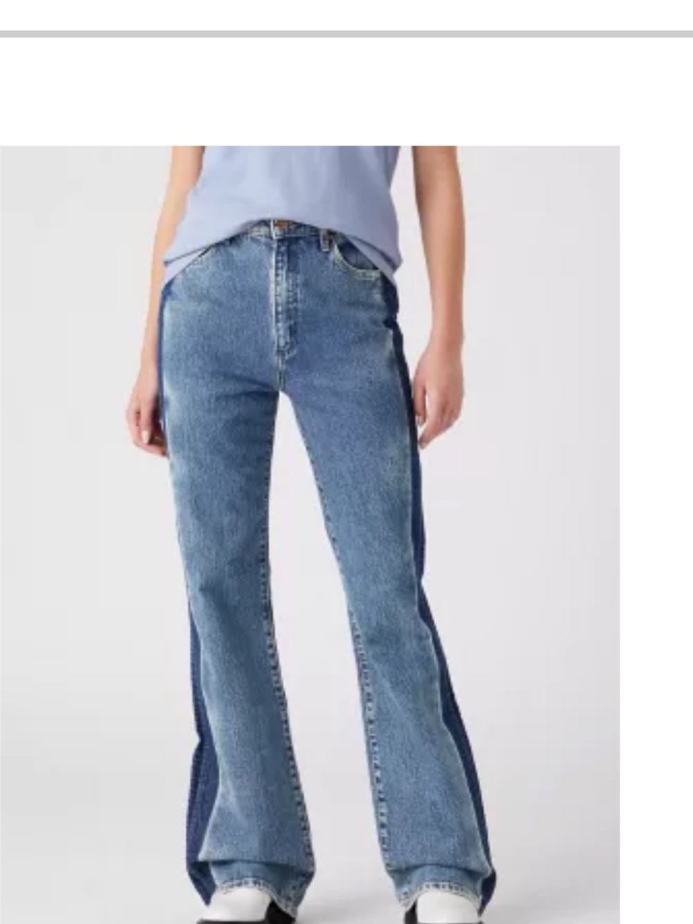 Wrangler Two-Tone Blue Flare Jeans